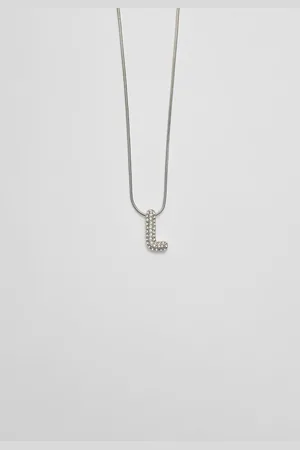 Stradivarius Necklace with rhinestone initial OS