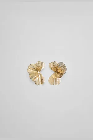 Stradivarius Maxi flower fan earrings OS
