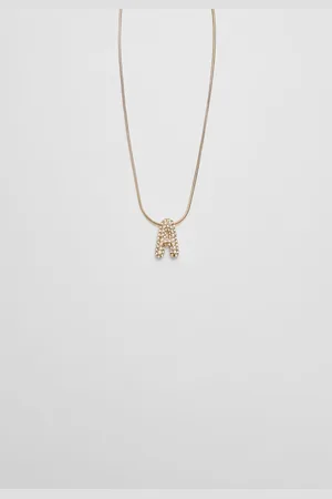 Stradivarius Necklace with rhinestone initial OS