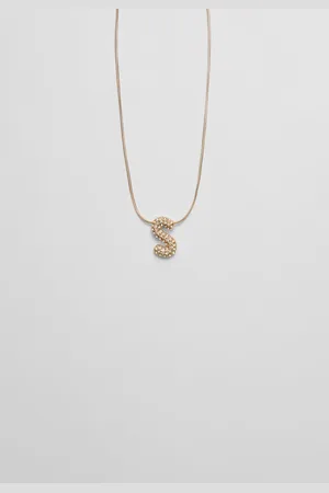 Stradivarius Necklace with rhinestone initial OS
