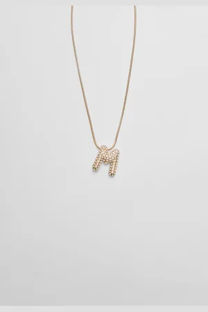 Stradivarius Necklace with rhinestone initial OS