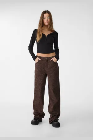 Stradivarius Leopard print baggy jeans 14