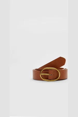 Stradivarius Thin belt with matte oval buckle 26