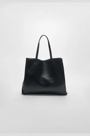 Stradivarius Reversible leather effect shopper bag OS