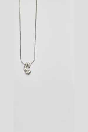 Stradivarius Necklace with rhinestone initial OS