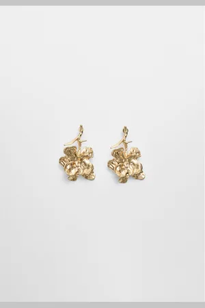 Stradivarius Textured flower earrings OS