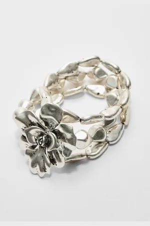 Stradivarius Set of 3 flower bracelets OS