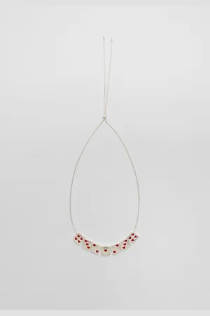Stradivarius Dice and hearts necklace OS