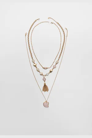 Stradivarius Set of 3 heart necklaces OS