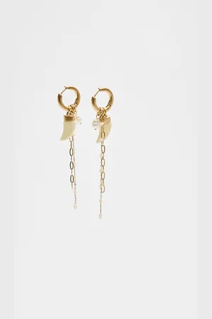 Stradivarius Hoop earrings with chain detail OS