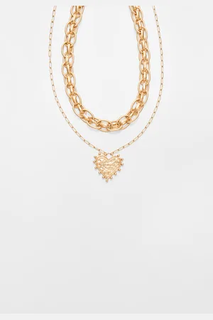 Stradivarius Set of 2 heart necklaces OS
