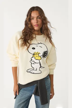 Stradivarius Embroidered Peanuts sweatshirt S
