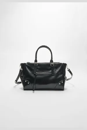 Stradivarius Soft tote bag with braided handle OS