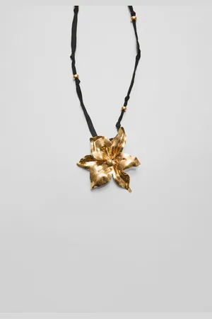 Stradivarius Flower double cord necklace OS