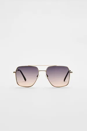 Stradivarius Metal sunglasses with double bridge OS