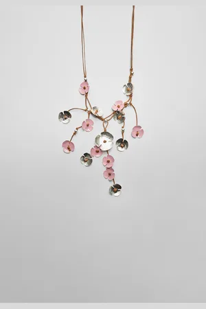 Stradivarius Floral cascading necklace OS