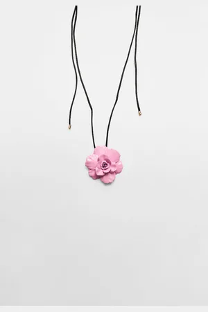 Stradivarius Cord necklace with metal flower OS