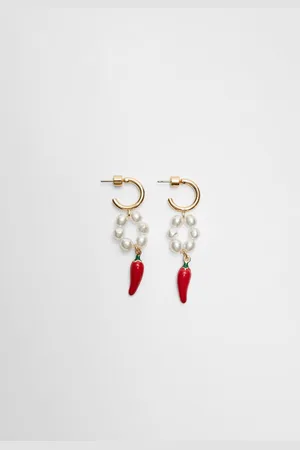 Stradivarius Strawberry charm earrings OS