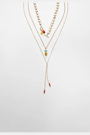 Stradivarius Set of 3 fruit necklaces OS