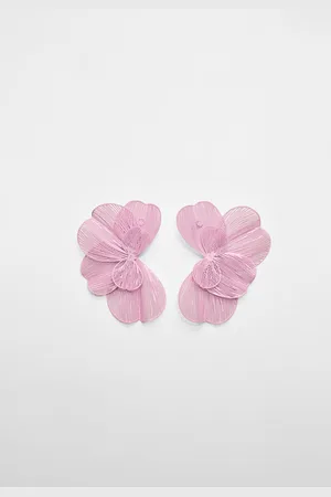 Stradivarius Maxi flower fan earrings OS
