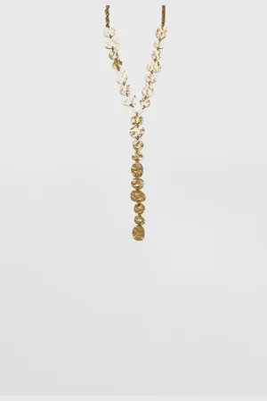Stradivarius Textured lariat necklace OS