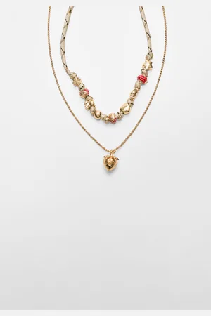 Stradivarius Set of 2 strawberry necklaces OS