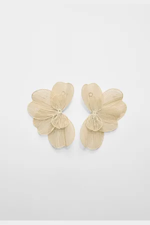 Stradivarius Maxi flower fan earrings OS