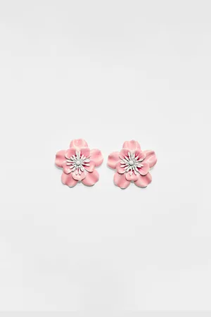 Stradivarius Enamelled flower earrings OS
