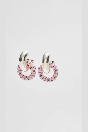Stradivarius Rope hoop earrings OS
