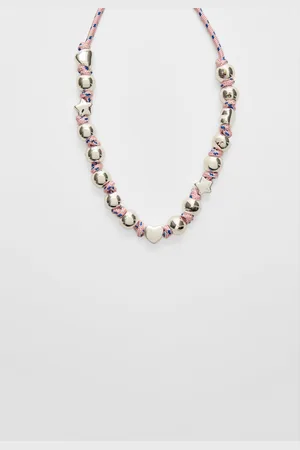 Stradivarius Beaded rope necklace OS