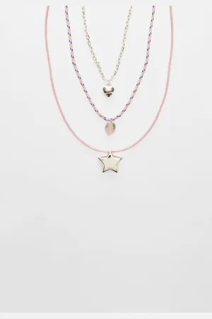Stradivarius Set of 3 star cord necklaces OS