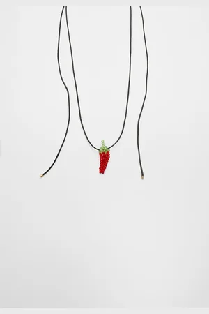 Stradivarius Beaded pepper cord necklace OS