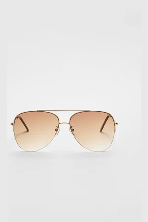 Stradivarius Metallic aviator-style sunglasses OS