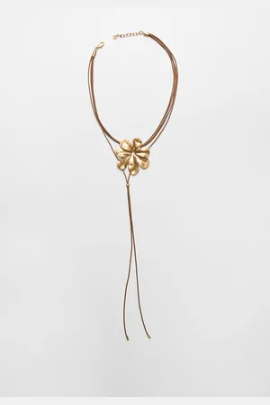 Stradivarius Floral cord necklace OS