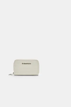 Stradivarius Zipped mock croc purse OS