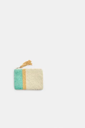 Stradivarius Small beaded purse OS