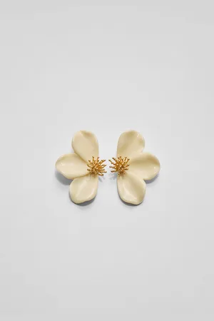 Stradivarius Flower petal earrings OS