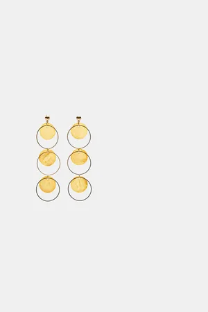 Stradivarius Contrast circle earrings OS