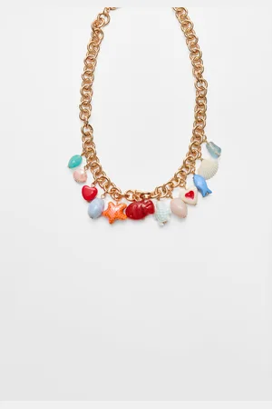 Stradivarius Under the sea charm multi-strand necklace OS