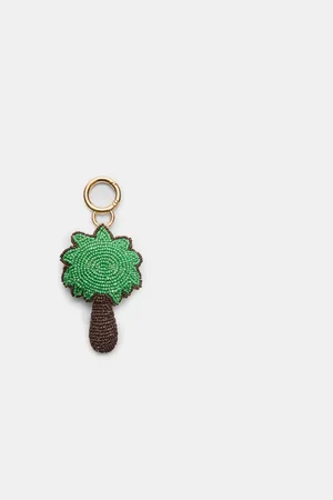 Stradivarius Palm tree charm key ring OS