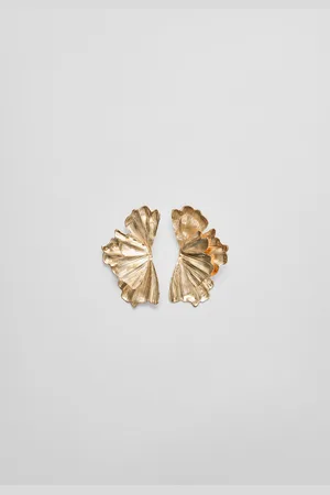 Stradivarius Maxi flower textured earrings OS