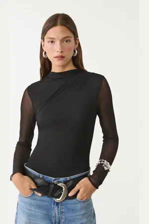 Stradivarius Gathered tulle bodysuit L
