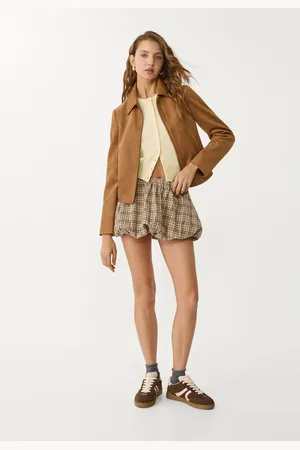 Stradivarius Faux suede zip-up jacket M