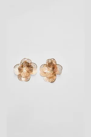 Stradivarius Textured flower earrings OS