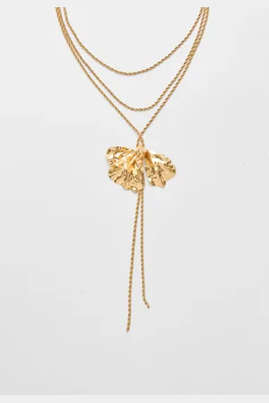 Stradivarius Lariat flower necklace OS