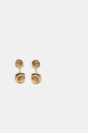 Stradivarius Double seashell earrings OS