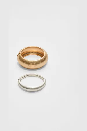 Stradivarius Set of 2 maxi metal bracelets OS