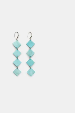 Stradivarius Diamond-shaped dangle earrings OS