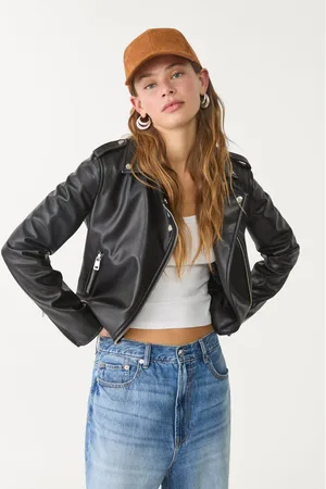 Stradivarius Leather effect biker jacket XL