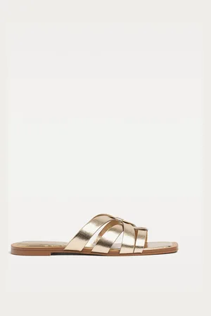Stradivarius Flat strappy slider sandals 2